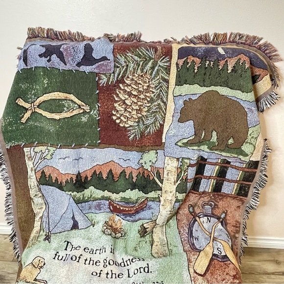 Andrea Tachiera Tapestry Throw Blanket Psalm 33:5 - Picture 10 of 14